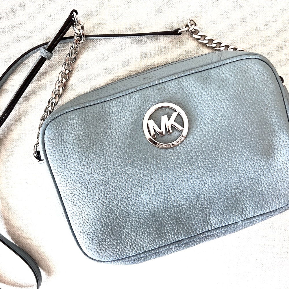 Michael Kors Light Blue Fulton Crossbody Bag